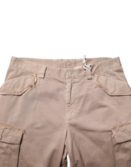 Dolce & Gabbana Beige Straight Cargo Chino Men Trouser Pants