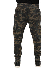 Dolce & Gabbana Brown Camouflage Cotton Jogger Trouser Pants