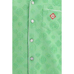 Casablanca Bicolor Cotton Shortsleeve Shirt