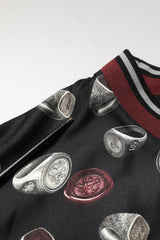 Dolce & Gabbana Black Ring Print CrewNeck Sweatshirt  Sweater