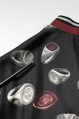 Dolce & Gabbana Black Ring Print CrewNeck Sweatshirt  Sweater