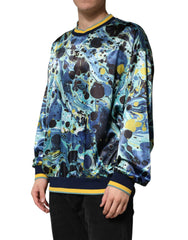 Dolce & Gabbana Multicolor Marble Print Pullover Sweater