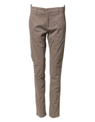Dondup Cotton Stretch Straight Chino Trouser Brown