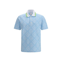 Casablanca Light Blue Cotton Polo Shirt