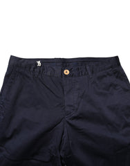 Domenico Tagliente Navy Blue Straight Chino Mid Waist Pants