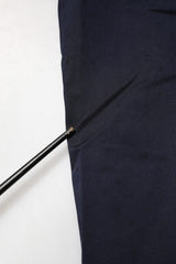 Domenico Tagliente Navy Blue Straight Chino Mid Waist Pants