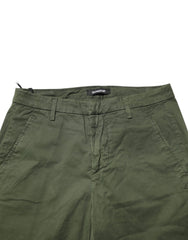 Dondup Dark Green Cotton Stretch Skinny Chino Trouser Pants