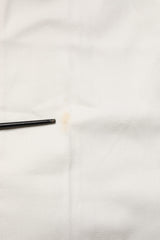 Fortela White Cotton Straight Denim Mid Waist Trouser Jeans