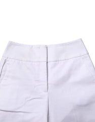 Peserico White High Waist Tapered Fit Chino Trouser Pants