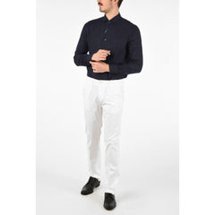 Corneliani White Cotton Chino Pants
