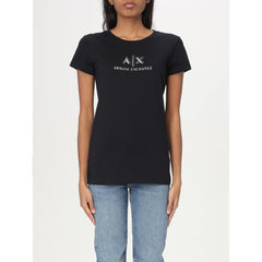 Armani Exchange Black Cotton T-Shirt