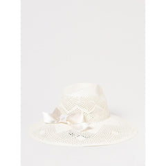 Borsalino White Paper Straw Sunhat
