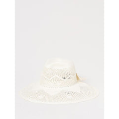 Borsalino White Paper Straw Sunhat