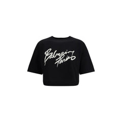 Balmain Black Cotton T-Shirt