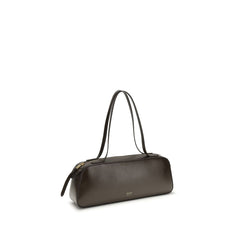 Khaite Brown Calf Leather Bos Taurus Shoulder Bag