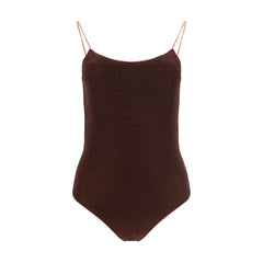 Oséree Brown Metal One-Piece Swimsuit