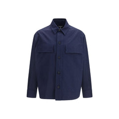 Balmain Blue Cotton Coat