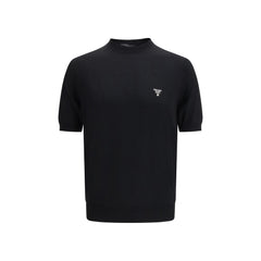 Prada Black Fleece Wool T-Shirt