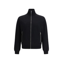 Prada Black Fleece Wool Bomber