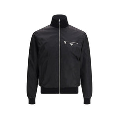 Prada Black Fleece Wool Bomber