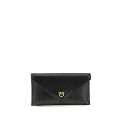 PINKO Black Calf Leather Bos Taurus Handbag