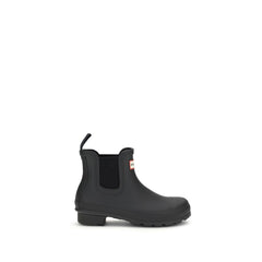 Hunter Black Rubber Ankle Boots