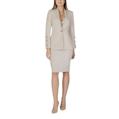 Rinascimento Beige Polyester Skirt Suit