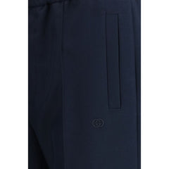 Gucci Blue Polyester Casual Pants