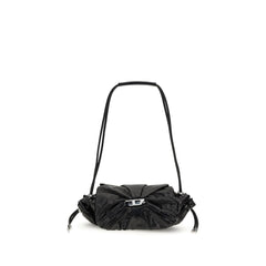Diesel Black Calf Leather Bos Taurus Shoulder Bag
