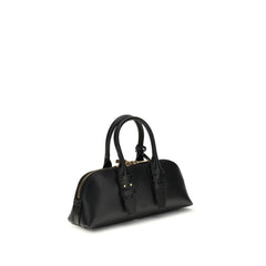PINKO Black Calf Leather Bos Taurus Handbag