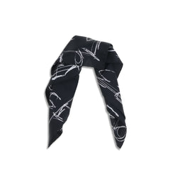 Margiela Black Silk Scarf