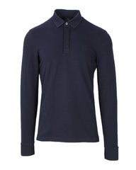Armani Exchange Blue Cotton Polo Shirt