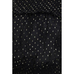 Self-Portrait Black Viscose Top