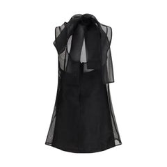 Staud Black Polyester Casual Dress