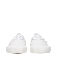Valentino Garavani White Leather Slip-On Loafers