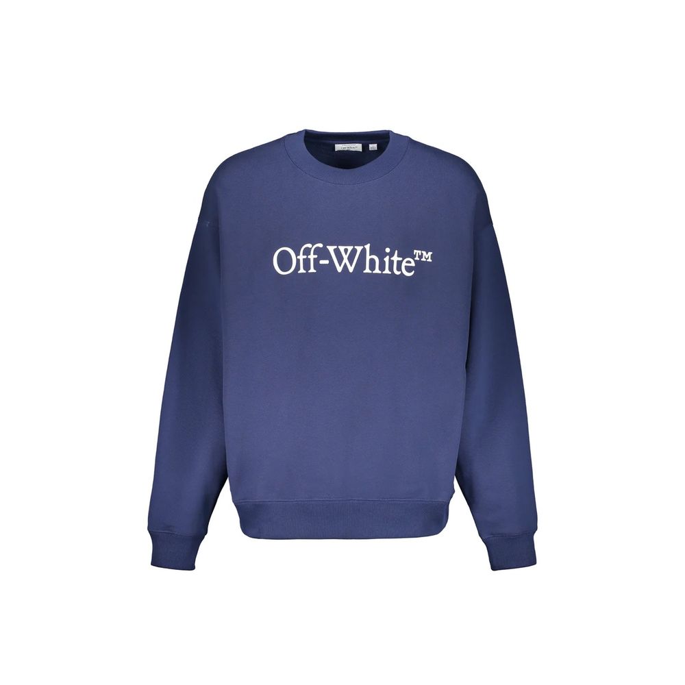Off-White Blue Cotton Sweatshirt