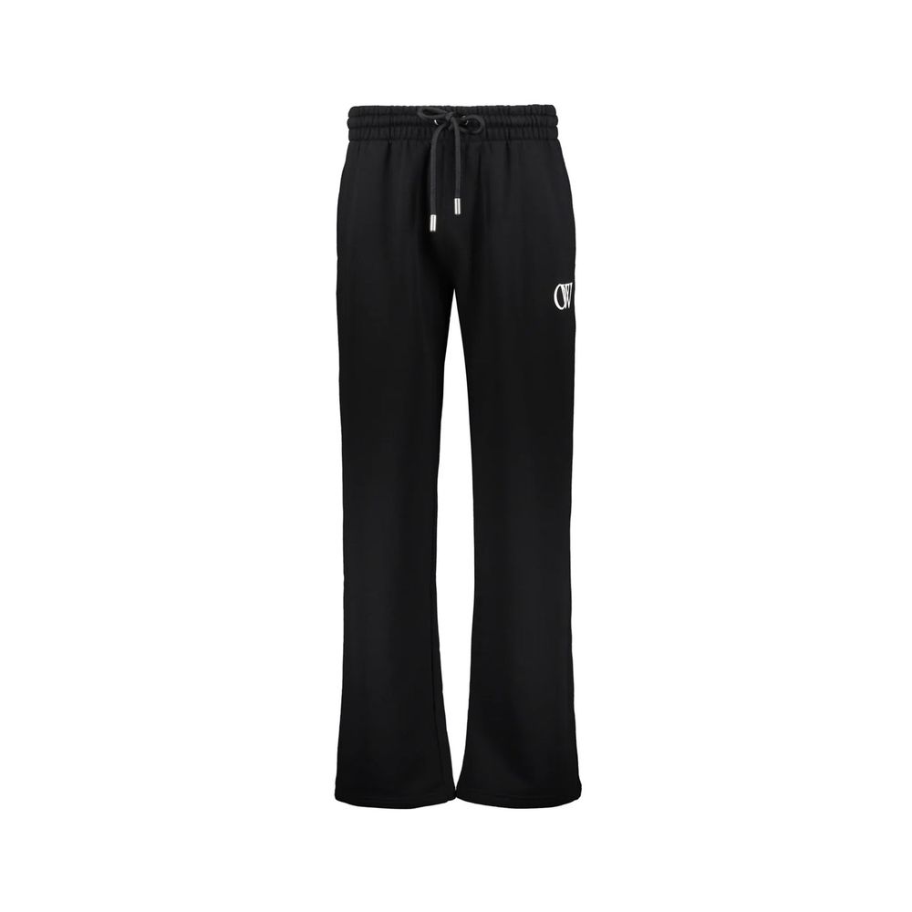Off-White Black Cotton Casual Pants