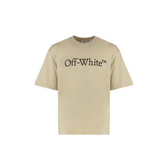 Off-White Beige Cotton T-Shirt