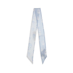 Alexander McQueen Light Blue Silk Scarf