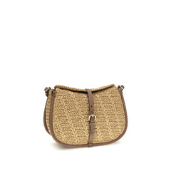 Etro Beige Raffia Shoulder Bag