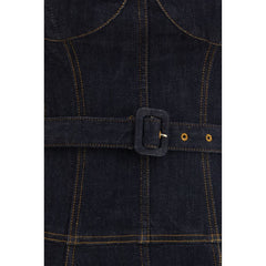 Self-Portrait Blue Cotton Casual Dress