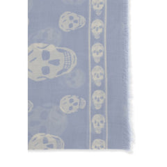 Alexander McQueen Light Blue Modal Scarf