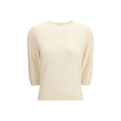 Allude Cream Cashmere Cashmere Sweater