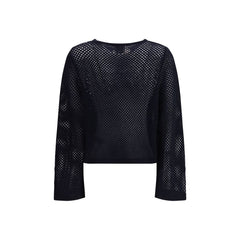 Allude Blue Fleece Wool Sweatshirt