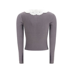 Self-Portrait Gray Viscose Shirt