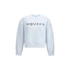 Alexander McQueen Light Blue Cotton Sweatshirt