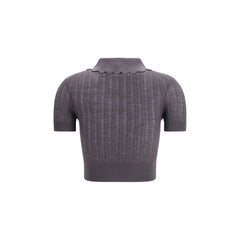Self-Portrait Gray Wool Top