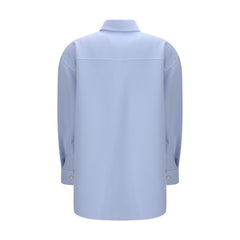 Fabiana Filippi Blue Fleece Wool Shirt