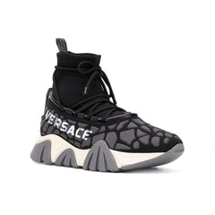 Versace Black Fabric Athletic Sneakers