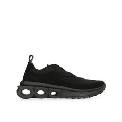 Salvatore Ferragamo Black Fabric Athletic Sneakers